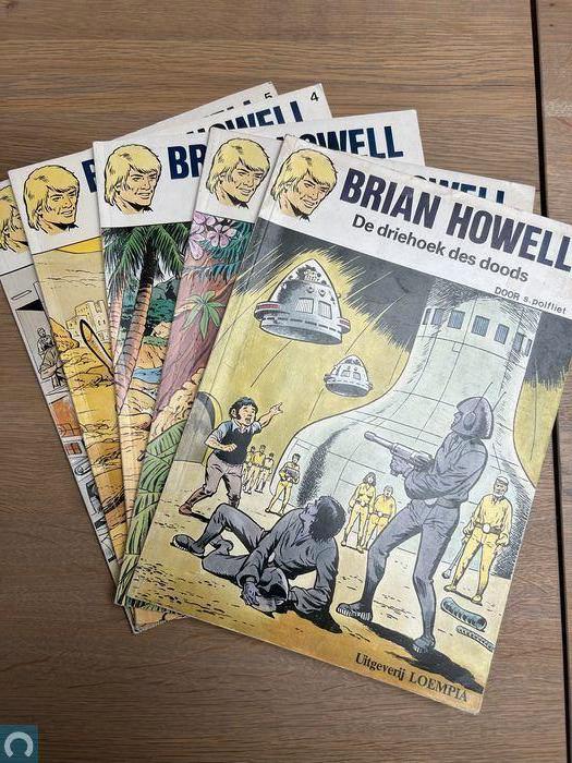 Brian Howell 1 t/m 5, Gelezen, S. Polfliet, Ophalen of Verzenden, Meerdere stripboeken