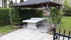Tafeltennistafel Beton ronde hoeken Naturel Tafeltennisland, Sport en Fitness, Tafeltennis, Verzenden, Gebruikt, Tafel Indoor
