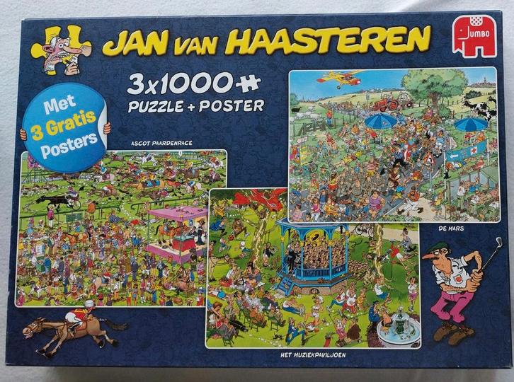 Jan van Haasteren, legpuzzels 1000 stukjes, Hobby en Vrije tijd, Denksport en Puzzels, Zo goed als nieuw, Legpuzzel, 500 t/m 1500 stukjes