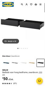 IKEA Malm bedlades zwartbruin, Huis en Inrichting, Ophalen, Eenpersoons, Zwart, Zo goed als nieuw