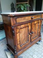 Antieke dressoir wastafel badkamermeubel marmer vintage maho, Huis en Inrichting, Ophalen of Verzenden, Gebruikt, 25 tot 50 cm