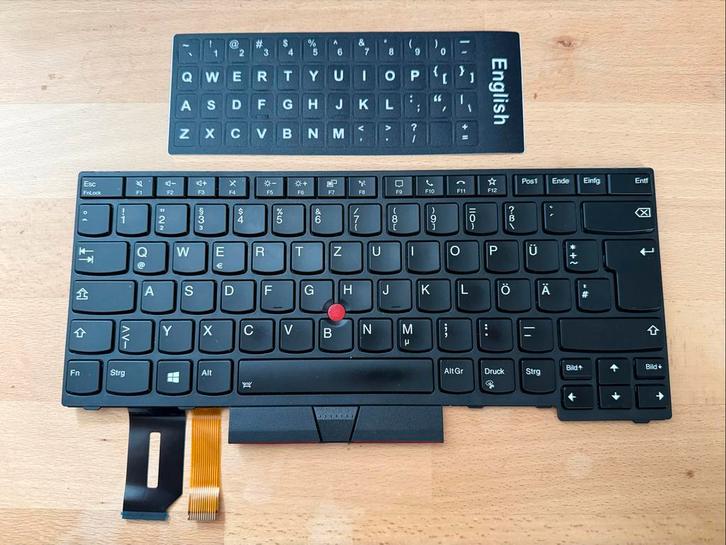 QWERTZ Toetsenbord Thinkpad T14/P14s Gen 1/2, Computers en Software, Toetsenborden, Gebruikt, Overige indelingen, Bedraad, Multimediatoetsen