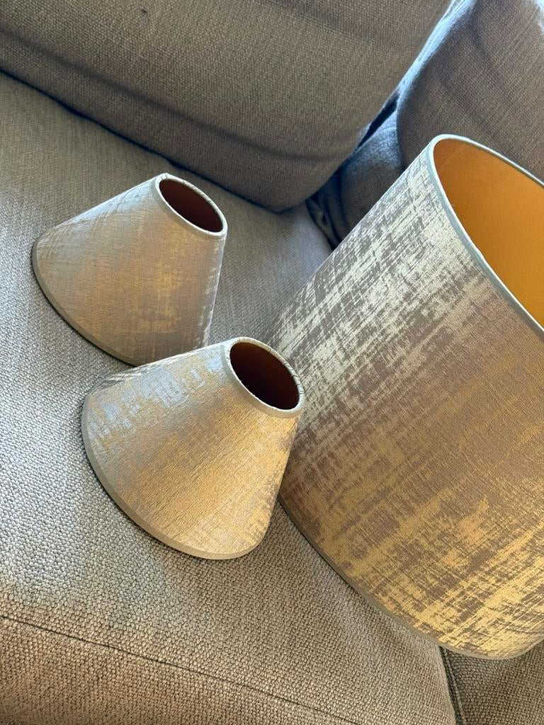 Nieuw, custom lampenkappen van zijde stof, Ophalen, Zo goed als nieuw, Rond, Minder dan 25 cm