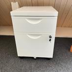 Ladenblok, wit afsluitbaar, Ophalen, Met wielen, Zo goed als nieuw, Bureau