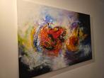 Abstract Schilderij - Kleurrijk en Dynamisch, Antiek en Kunst, Ophalen