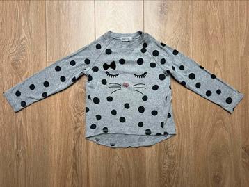 H&M meisjes trui stippen maat 110/116 grijs zwart beschikbaar voor biedingen