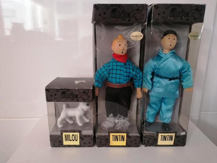 Kuifje en Bobbie Porseleinen Beelden -  in Doos!, Verzamelen, Poppen, Zo goed als nieuw, Pop, Ophalen of Verzenden