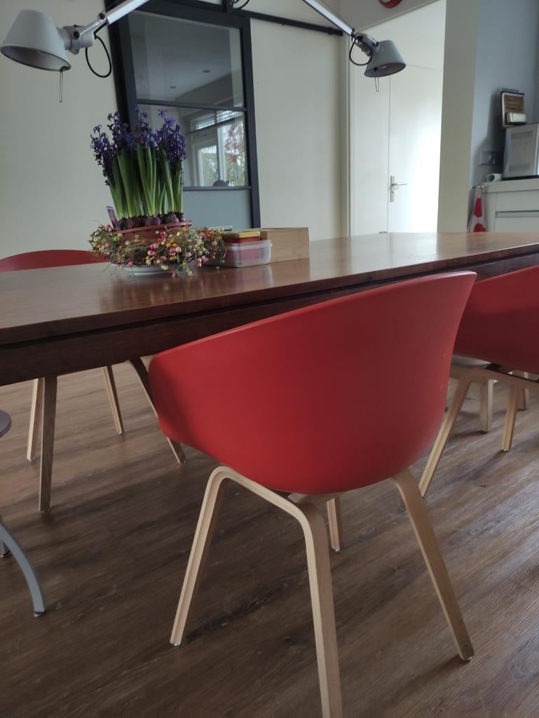 Orginele Hay AAC22 warm rode kuip stoelen 2 stuks, Huis en Inrichting, Ophalen, Kunststof, Gebruikt, Twee