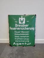 Emaille Reclamebord Dresdner Feuerversicherung, Ophalen of Verzenden, Gebruikt, Reclamebord