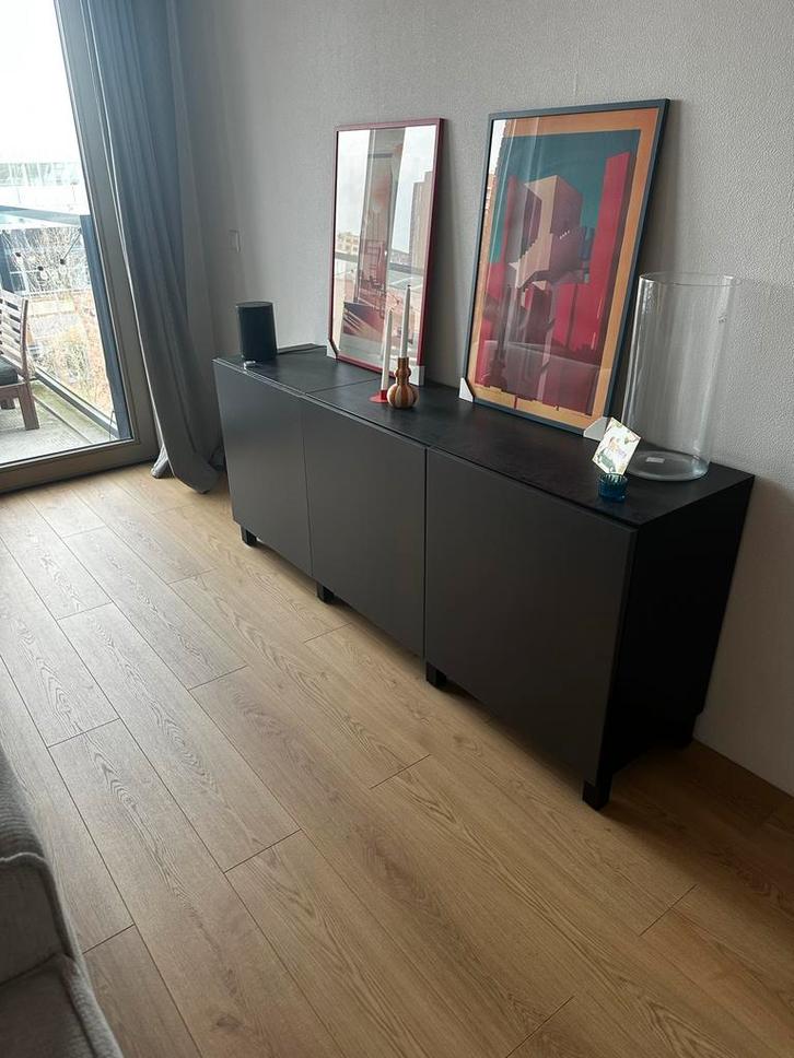 IKEA Besta Dressoir Kast, Huis en Inrichting, Kasten | Dressoirs, Gebruikt, 150 tot 200 cm, 25 tot 50 cm, Met deur(en), Kunststof
