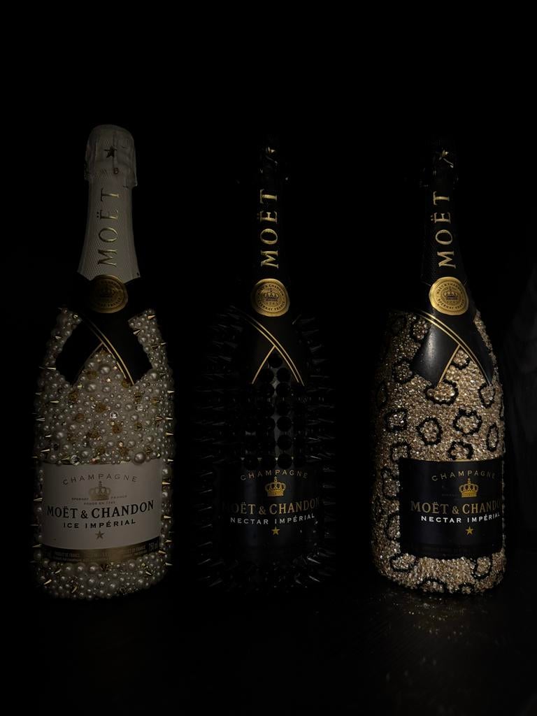 Gepersonaliseerde Moët Champagne Flessen, Frankrijk, Nieuw, Ophalen of Verzenden, Champagne
