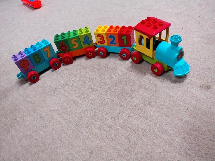 Duplo Trein en Voertuigen Set en shopper, Kinderen en Baby's, Speelgoed | Duplo en Lego, Zo goed als nieuw, Duplo, Complete set