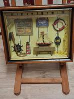 Maritieme diorama in houten lijst, Antiek en Kunst, Ophalen