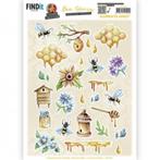 Yvonne Creations CD11937 Bee Honey elementen 3D knipvel A4, Dieren, ., Nieuw, Ophalen of Verzenden