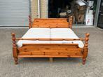 Houten Tweepersoonsbed, Ophalen, Bruin, Tweepersoons, Zo goed als nieuw