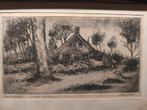 Piet de Vries Ets (Eigen Druk) de Walden Friesland, Antiek en Kunst, Kunst | Etsen en Gravures, Ophalen of Verzenden
