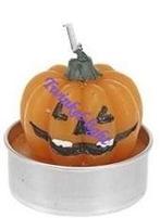 Theelicht/Waxinelicht Lachende Pompoen, Ophalen of Verzenden, Nieuw, Overige materialen, Minder dan 25 cm