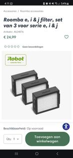 Roomba e, i & j filter, set van 3 voor serie e, i & j, Witgoed en Apparatuur, Stofzuigers, Nieuw, Robotstofzuiger, Verzenden