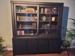Goossens buffetkast Clear matzwart z.g.a.n., Huis en Inrichting, Kasten | Vitrinekasten, Ophalen, Met deur(en), Eikenhout, 200 cm of meer