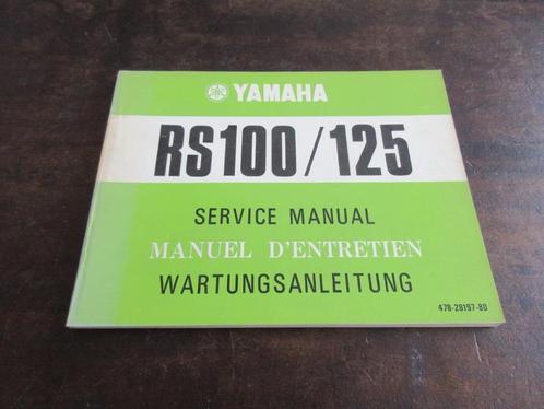 Yamaha RS100 RS125 werkplaatshandboek service manual, Motoren, Handleidingen en Instructieboekjes, Yamaha, Ophalen of Verzenden