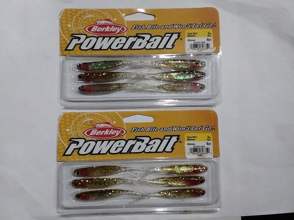 Berkley PowerBait Drop Shot Minnow 6 stuks, Watersport en Boten, Hengelsport | Roofvissen, Nieuw, Overige typen, Ophalen of Verzenden