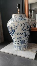 Vintage Blauw-Wit Porseleinen Lampvoet, Ophalen