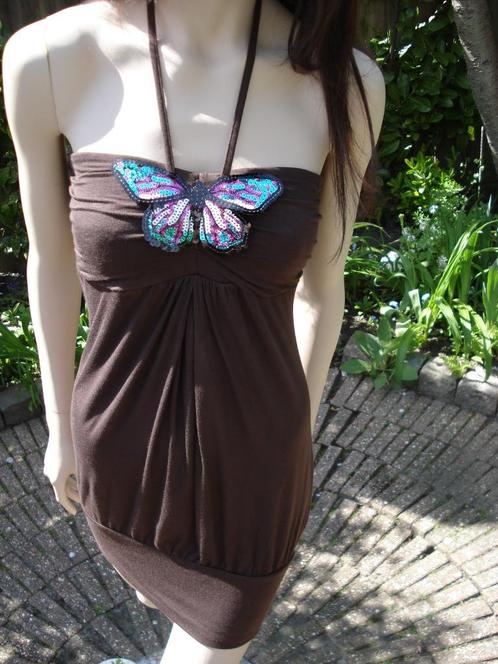 Tuniek top Lascana by Michalsky met vlinder motief, Kleding | Dames, Tops, Nieuw, Bruin, Zonder mouw, Ophalen of Verzenden