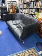 Desede DS102 Shell lounge bank zwart leer Mathias Hoffmann, Ophalen, Gebruikt, 125 tot 150 cm, Driepersoons