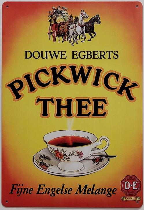 Pickwick Thee Douwe Egberts reclamebord van metaal wanddeco, Verzamelen, Merken en Reclamevoorwerpen, Nieuw, Reclamebord, Ophalen of Verzenden