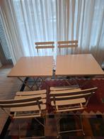 Inklapbare tuinset: 2 tafels & 4 stoelen, Ophalen, Gebruikt, Tuinset, Eettafel