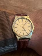 Omega Genève Automaat 166.0168 Topstaat!, Sieraden, Tassen en Uiterlijk, Horloges | Heren, Leer, Staal, Polshorloge, Ophalen of Verzenden