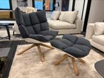 B&B italia Husk Lounge chair + Ottoman in stof cat. A Astro, Ophalen of Verzenden, Zo goed als nieuw, Rond, Stof