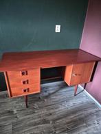 Vintage teak fineer bureau jaren 60, Ophalen, Gebruikt