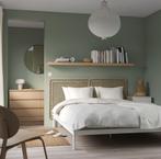 Handgemaakt Rotan Hoofdeinde - Tolkning Stijl, Huis en Inrichting, Slaapkamer | Bedden, Ophalen, Beige, 200 cm, 160 cm