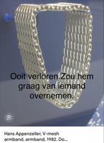 Gezocht: Hans Appenzeller V-Mesh Armband, Sieraden, Tassen en Uiterlijk, Ophalen, Gebruikt, Zilver, Staal