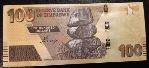 UNC biljet Zimbabwe 100 dollars 2020            (BB455), Postzegels en Munten, Bankbiljetten | Afrika, Los biljet, Zimbabwe, Verzenden