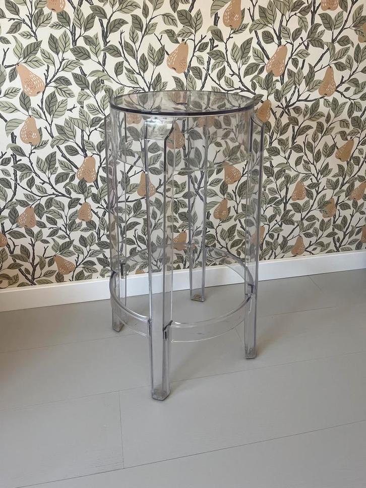 Kartell Ghost Kruk transparant, Huis en Inrichting, Stoelen, Gebruikt, Eén, Kunststof, Overige kleuren, Ophalen