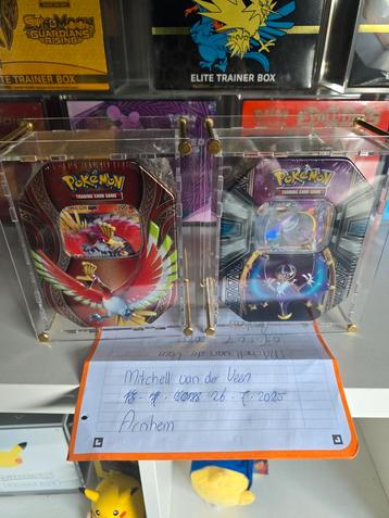 Pokemon Tins Hooh en Lunala Sealed met Acryl beschikbaar voor biedingen