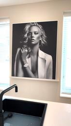 Canvas doek Charlize Theron, Antiek en Kunst, Ophalen