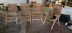 Teakhouten Stoelen Set - 4 Nieuwe Stoelen, Ophalen, Nieuw, Teakhout, Inklapbaar