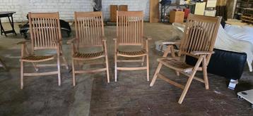 Teakhouten Stoelen Set - 4 Nieuwe Stoelen beschikbaar voor biedingen