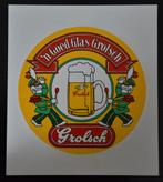 sticker bier goed glas Grolsch reclame Carnaval feest NIEUW, Ophalen of Verzenden, Nieuw, Bedrijf of Vereniging