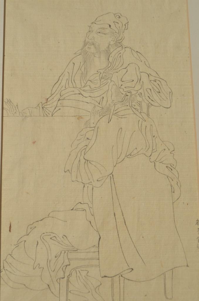 Mooie Chinese (Japanse?) tekening ca. 1900 (7), Antiek en Kunst, Kunst | Niet-Westerse kunst, Ophalen of Verzenden