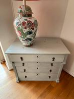 Antieke, eikenhouten commode/ladekast, 19e eeuw, Antiek en Kunst, Ophalen