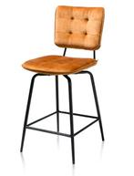 Henders & Hazel Barstoel Manou (okergeel) (3 stuks), Huis en Inrichting, Ophalen, Gebruikt, 60 tot 90 cm, Met voetsteun