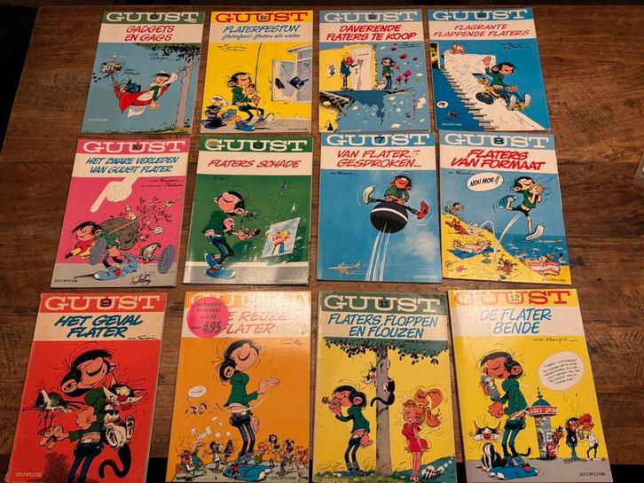 Te koop stripboeken Guust, Boeken, Stripboeken, Gelezen, Meerdere stripboeken, Ophalen of Verzenden