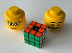 Rubik's Kubus met LEGO Hoofden peper en zoutmolen, Ophalen of Verzenden, Gebruikt, Jongen of Meisje