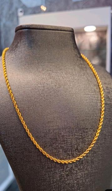Rope chain gouden ketting 21k 10 gram 50cm beschikbaar voor biedingen