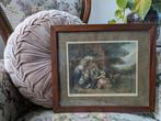 George Morland, vintage kunstdruk 30x35 cm in orginele lijst, Antiek en Kunst, Ophalen of Verzenden