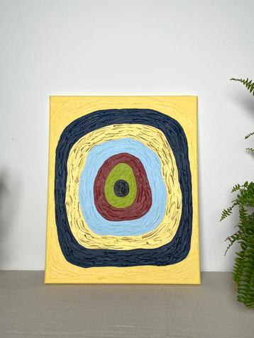 "Kleurenmeditatie" — Abstract olieverfschilderij beschikbaar voor biedingen